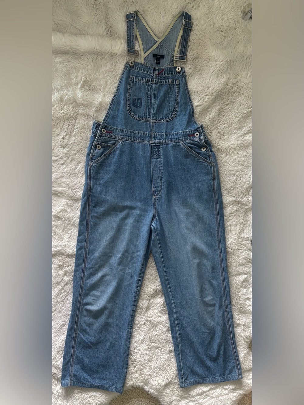 Y2K Women’s Gap Western Blue Denim Loos Fit Jean Overalls Size: Medium